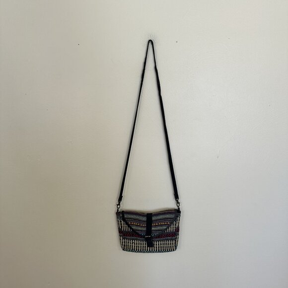 Handwoven Boho Crossbody Bag Purse MultiColor Tribal Pattern - Picture 5 of 5